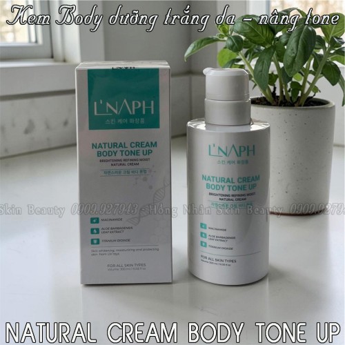 KEM BODY TRUYỀN TRẮNG NATURAL CREAM BODY TONE UP L'NAPH (Mẫu Mới)